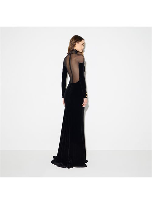 Abito Red Carpet in velluto e tulle ELISABETTA FRANCHI | ABR2967E2/110